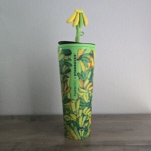 Farm Rio + Starbucks Board Banana Limited Edition 24 Oz Tumbler New